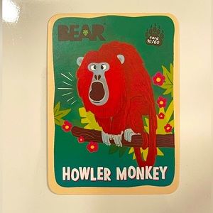 SOLD: BEAR Fruit Snack Rolls Collectible Card - Howler Monkey #10